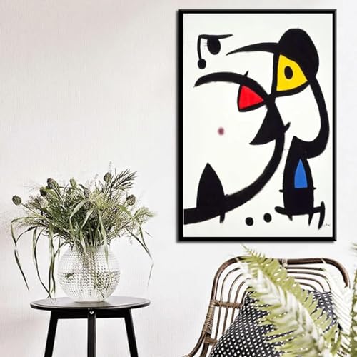 Joan Miró - Pinturas surrealistas modernas, cuadros abstractos, arte retro, impresiones en lienzo, póster, decoración de pared para el hogar, 40 x 60 cm, sin marco