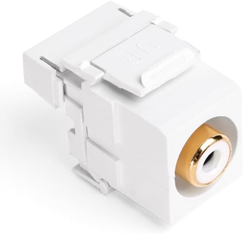 Leviton 40735-RWW QuickPort RCA 110-Type, barril blanco, blanco