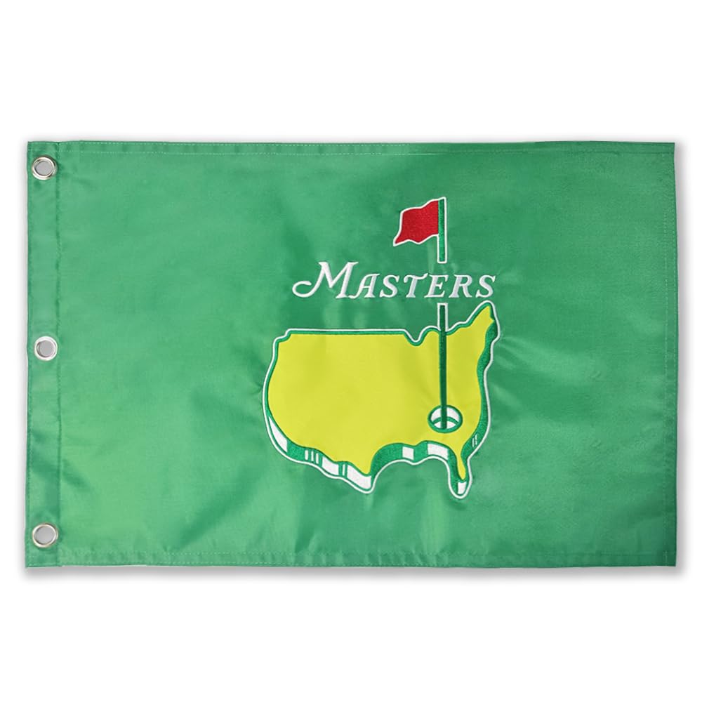 KasFlag Putting Golf Flag?13x20Inch?420D) Practice Putting Flag with Regulation Tube Flag Embroidery Nylon Pin Flags,Golf Flag with Grommets, Green