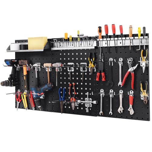 Goplus Garage Pegboard, Metal Pegboard Tool...