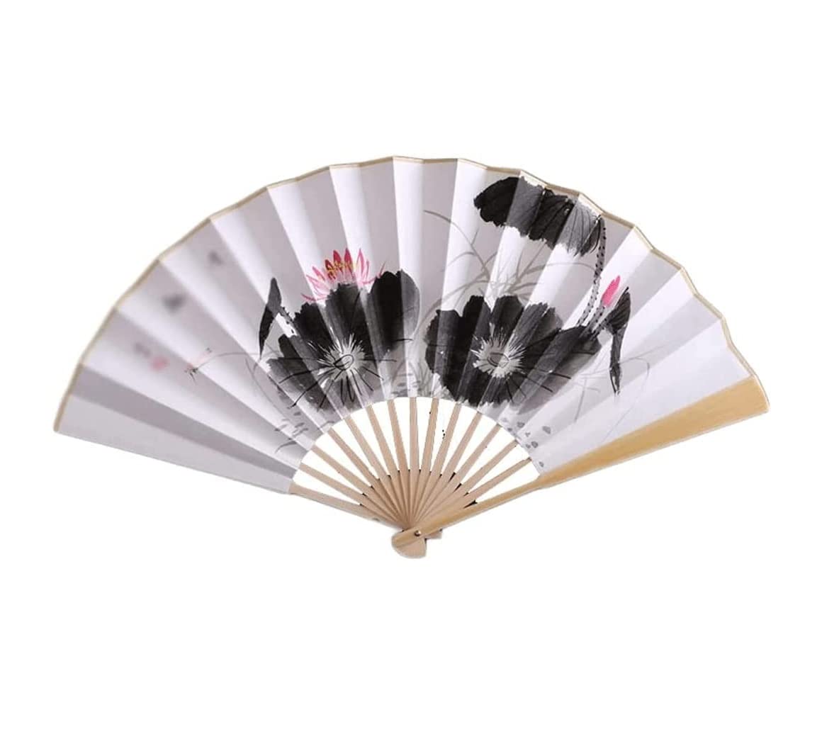 Abanico Banquete De Boda Verano Ventilador De Mano Plegable Estilo Retro Chino 2 Uds, con Funda Tela, para Fiesta Iglesia Baile Boda(E)