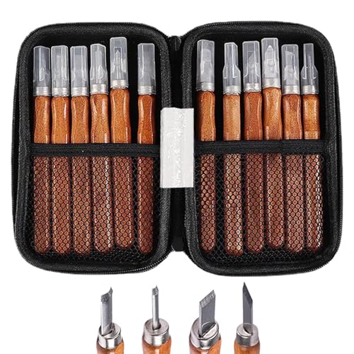 Scomparti separati: con la sua innovativa disposizione a scomparti separati, il Kit per intaglio in legno garantisce che gli strumenti rimangano ordinati e protetti in una custodia compatta. Ideale per viaggi o attività artistiche all'aperto, elimina qualsiasi ingombro e consente un'organizzazione ottimale. Questo design assicura che ogni strumento sia sicuro e facile da identificare, migliorando così la tua esperienza di scultura. Il contenitore separato previene danni e