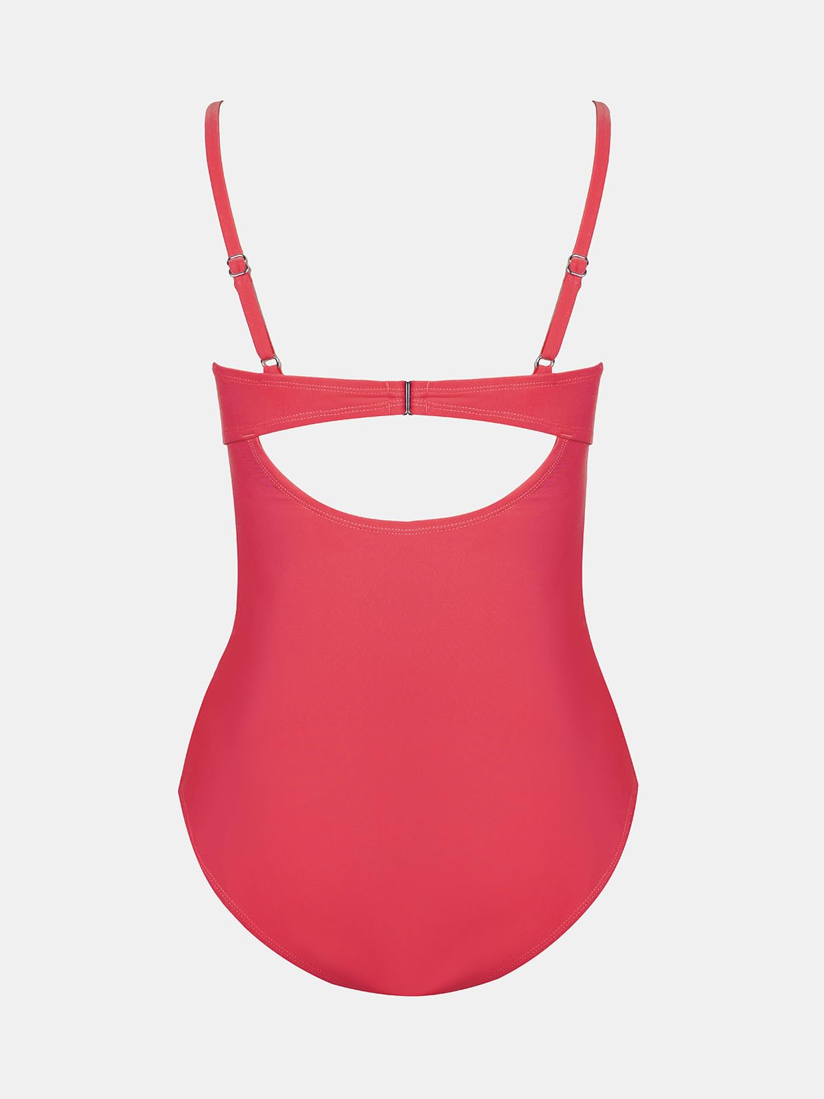 CUPSHE Traje de baño de maternidad de una pieza para embarazo, traje de baño con volantes, cuello corazón, corte frontal, lazo trasero, gancho