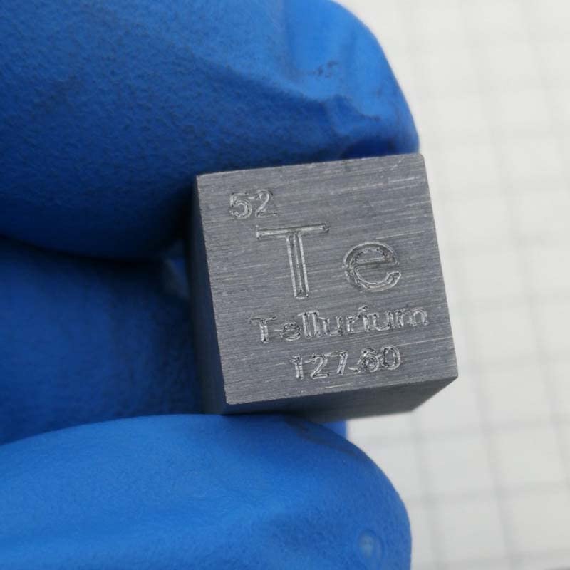 1 cubo de metal de telurio puro 99,99 % metal tallado, maravillosa colección de manualidades, 10 x 10 x 10 mm