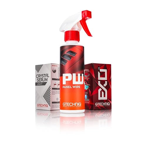 Gtechniq EXOv5 + toallita de panel + luz de suero de cristal (CSL) - 1.06 fl oz - Kit - Paquete de detalles todo en uno, protección de pintura,