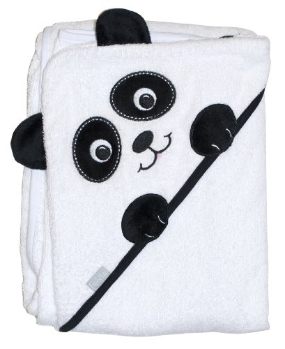 Frenchie Mini Couture Hooded Baby Bath Towel,Panda Extra Large 30