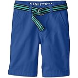 Nautica Little Boys' Classic Belted Flat-Front Short