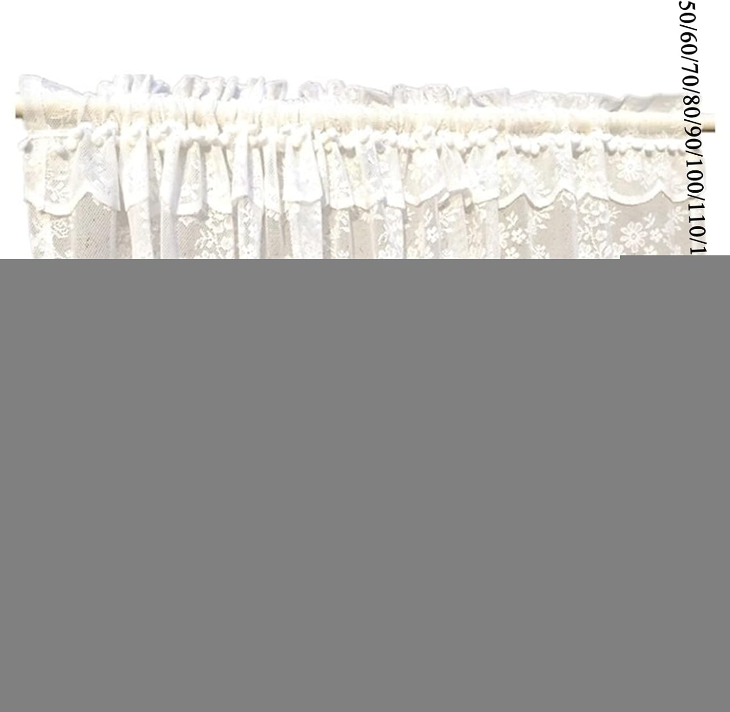 LUNEZY Kitchen Curtain,Voile Bistro Curtain,Tier Curtains,Small Cafe Curtains Country House Style,Transparent Short Blind Curtains,Short Half Window Valance Curtain for Balcony,Bedroom,Ba