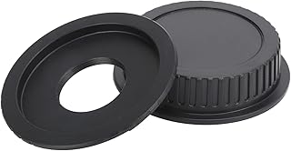 Pilipane CEOS Lens Adapter Ring,Lens Mount Adapter,C Mount Lens Adapter with Back Cap for C Mount Lens to EF/EF-S Camera