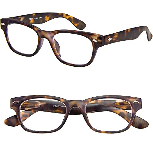 I Need You - Lunettes de Lecture LOUPE Woody Marron Ecaille avec Branches Flex Mixte avec Etui - loupe:+1.5