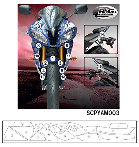 R&G(アールアンドジー) セカンドスキン(高品質ポリウレタン保護フィルム) YZF-R6 08-16 RG-SCPYAM003