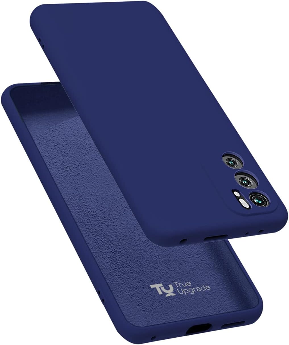 TRUEUPGRADE Silicone Case Cover for Oppo Reno 6 5G| Back Cover Case Silicone Soft Thin Slim Smooth Flexible Phone Cover for Oppo Reno 6 5G (Blue)