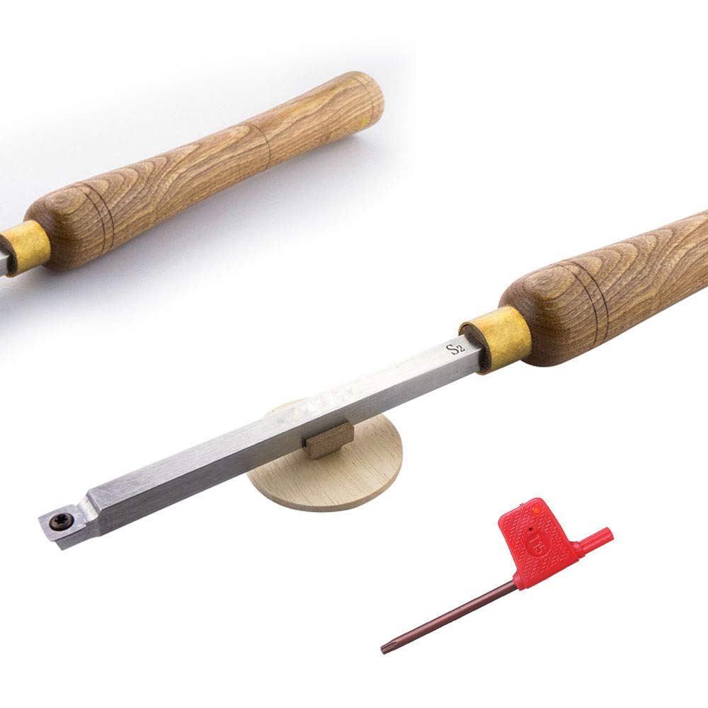 Scalpello per Tornio, Utensile per Tornitura Del Legno, Scalpello per Tornio con Punta con Inserto Quadrato in Carburo da 11 Mm con Bordo Dritto per Hobbisti Del Legno, Fai da Te, Falegname