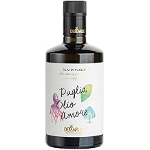 De Carlo. Puglia Olio Amore. Olio di Puglia. Extra Virgin Olive Oil. PGI. 500ml 16.91oz.