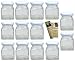 Produktbild Flaschendiscount 15er Set Leere eckige Einmachgläser Quadrat 120 ml incl. Drehverschluss Weiß, Vorratsgläser, Marmeladengläser, Einkochgläser, Gewürzgläser, Einweckgläser