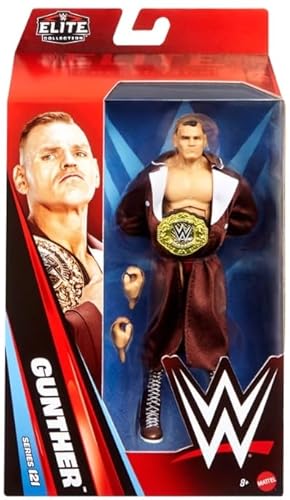 Mattel WWE Elite Action Figure & Accessories, Series #121, 6-inch Collectible Gunther with 25 Articulation Points & Swappable Hands