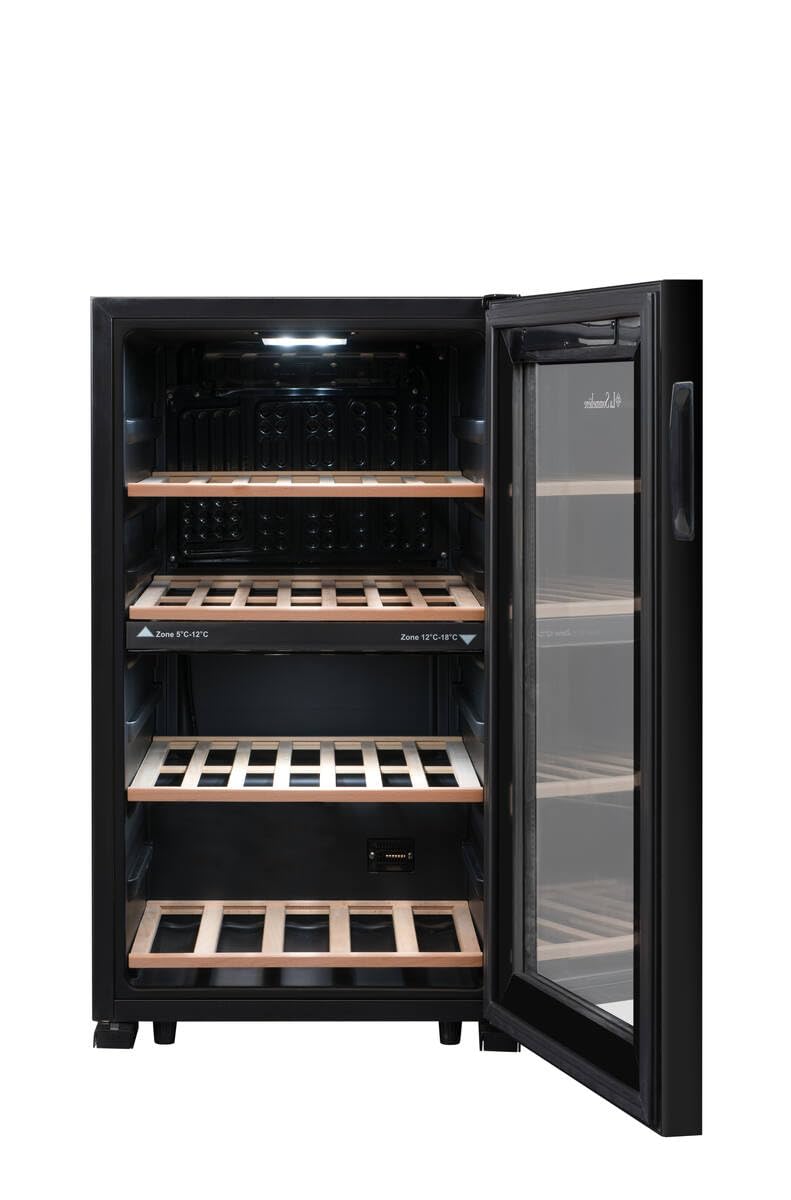 LA SOMMELIERE Cave de mise à température double zone LS51.2ZBLACK 50 Bouteilles