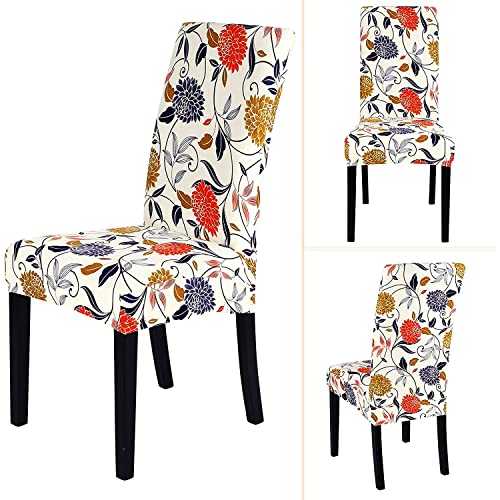 NDMMSO Dining Room Chair Covers Set of 4 Super Fit Stretch Removable Washable Dining Chair Protector Cover Seat Slipcover for Hotel Dining Room - Image 2