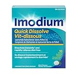 Imodium Diarrhea Relief, Quick-Dissolve Mint Flavour Tablets, Quick Dissolve Diarrhea Relief Loperamide Hydrochloride, 10 Count