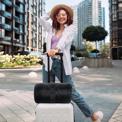 Image of Luggage Straps, Bag Bungee, Bold Elastic Wrap Belts, Travel Essentials Luggage Accessories, Travel Belt for Add a Bag, Attaching Extra Bags to Suitcase Handle, Handbag, Backpack