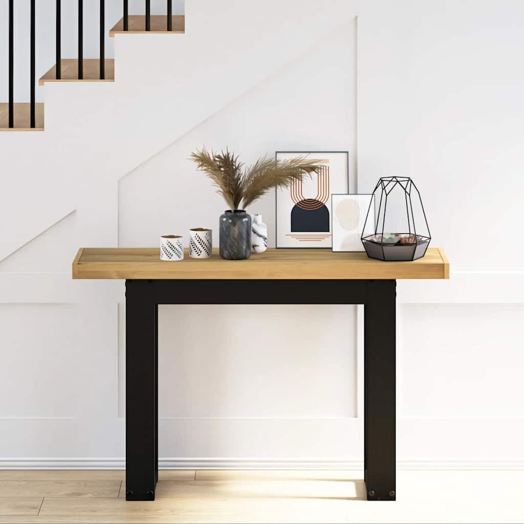 vidaXL Mesa Consola NOAIN Patas en U Madera Maciza Pino 120x30x75 cm, Mesa de recibidor, Mesa Consola de Pasillo, Soporte de Pasillo, Mesa de Pasillo
