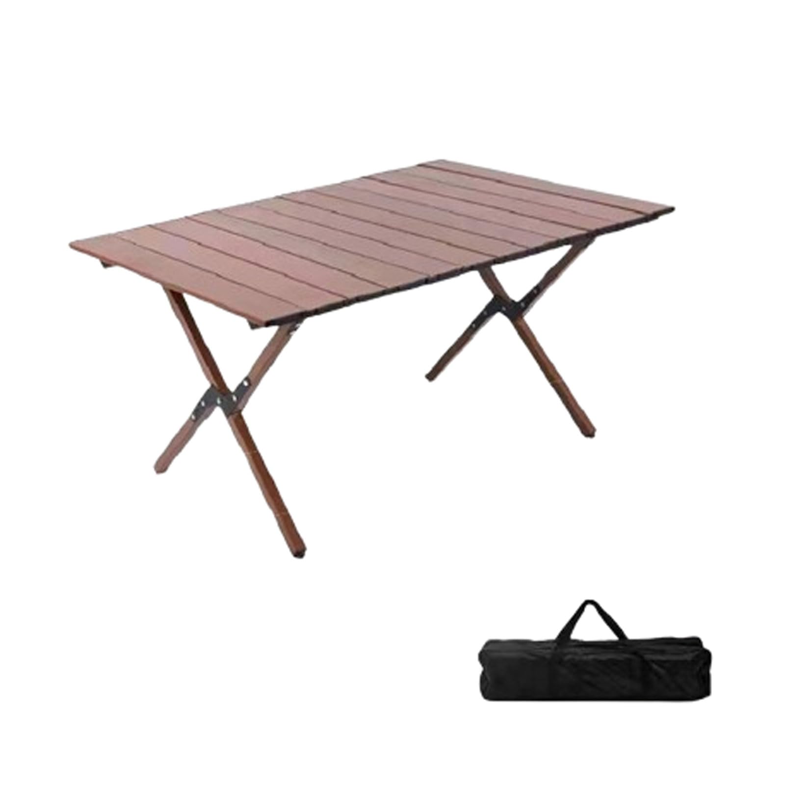 Faltbarer Campingtisch 120 x 60 cm Leichter Karbonstahl NIC Tisch Outdoor Schreibtisch für BBQ Garten Reisen & Essen - Tragbares Eierrollen-Design