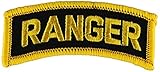 EagleEmblems PM0102 PM0102 Patch-Army,TAB,Ranger (GLD/BLK) (3'')