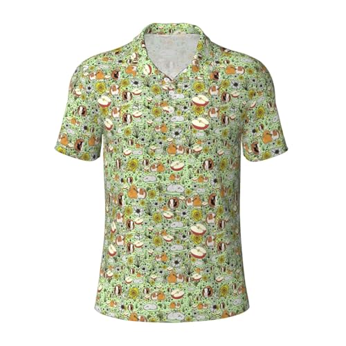 Polo respirant homme manches courtes imprimé animal pour le sport