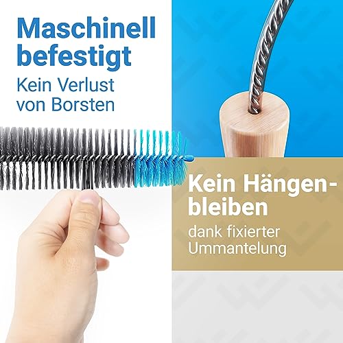 LOBENSWERK Heizkörperbürste 2.0 [120cm - Schwarz] aus tierfreien Nylonborsten - Heizungsbürste… – Ansicht 6