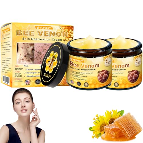VLSVLS Bee Venom Skin Restoration Cream, Professional Bee Venom Skin Treatment Cream, bee venom Comprehensive cream, Repair, Moisturize and lift 3 in 1, for All skin Types (2 Bottle)