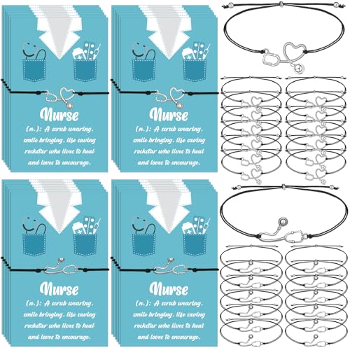 Semaine des infirmières : lot de 40 bracelets avec carte pour l'école et diplôme