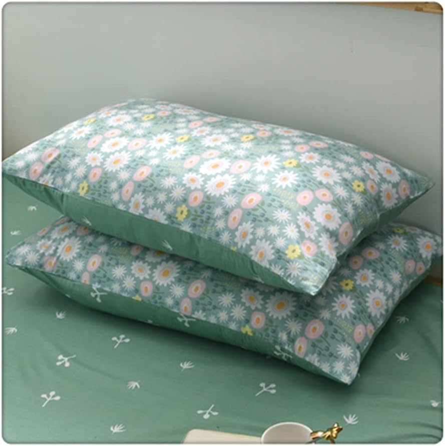 Northern Europe Cotton Minimalist Small Fresh Single Envelope Pillow Case Single Lovely a Pair(Style A)