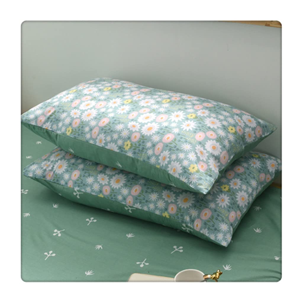MFJGHU Northern Europe Cotton Minimalist Small Fresh Single Envelope Pillow Case Lovely a Pair(Style E)
