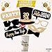 KatchOn, Glitter New Years Eve Photo Booth Props 2024 - Big Pack of 20 | New Years Photo Booth Props for Happy New Years Decorations 2024 | New Years Photo Props, New Years Eve Party Supplies 2024