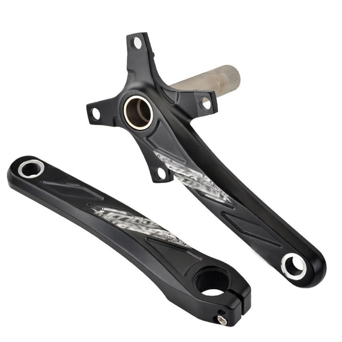 KANGXYSQ 170mm 175mm Road Bike Crank Arm Set Hollow Integrated Aluminum Alloy Crankarms Mountain Bike Crankset(175mm)