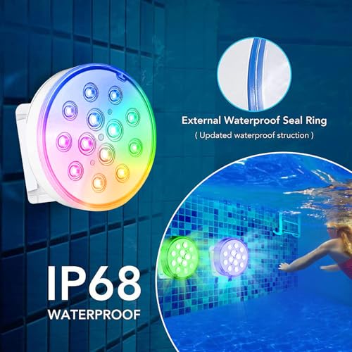 Éclairage sous-marin de piscine LED RVB étanche IP68 avec télécommande | Lot de 2 - 5