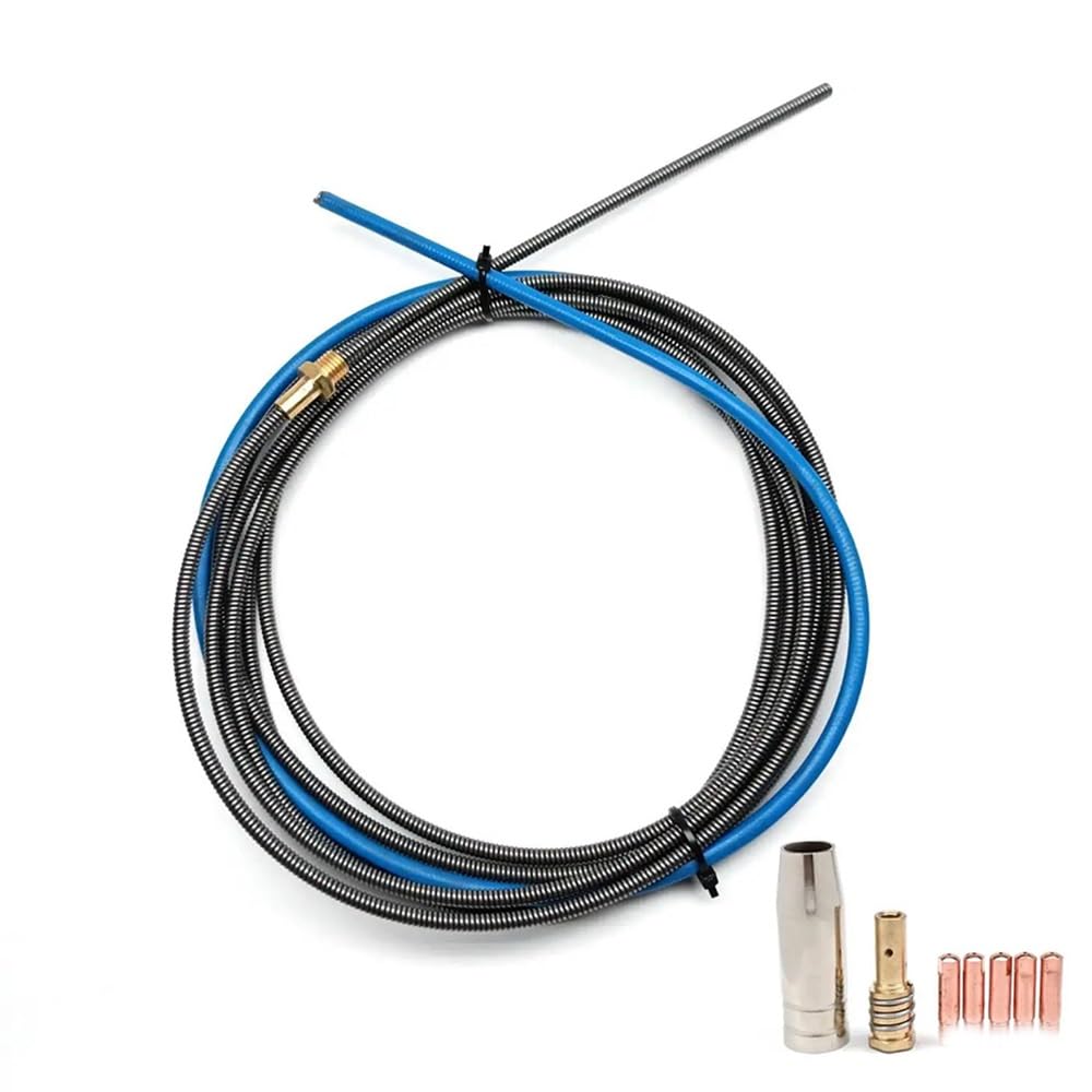 3 metri 14AK MIG pistola torcia di saldatura rivestimento in acciaio piombo Stinger 15AK ugello diffusore di gas M6 25 punta di contatto saldatrice parte macchina(0.8 mm)