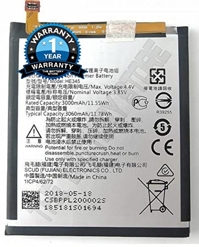 Image of Original HE345 Battery for Nokia 6 2nd Generation 2018 / TA-1016 / TA-1045 / TA-1068 Battery with 1 Year Warranty***(J00236)