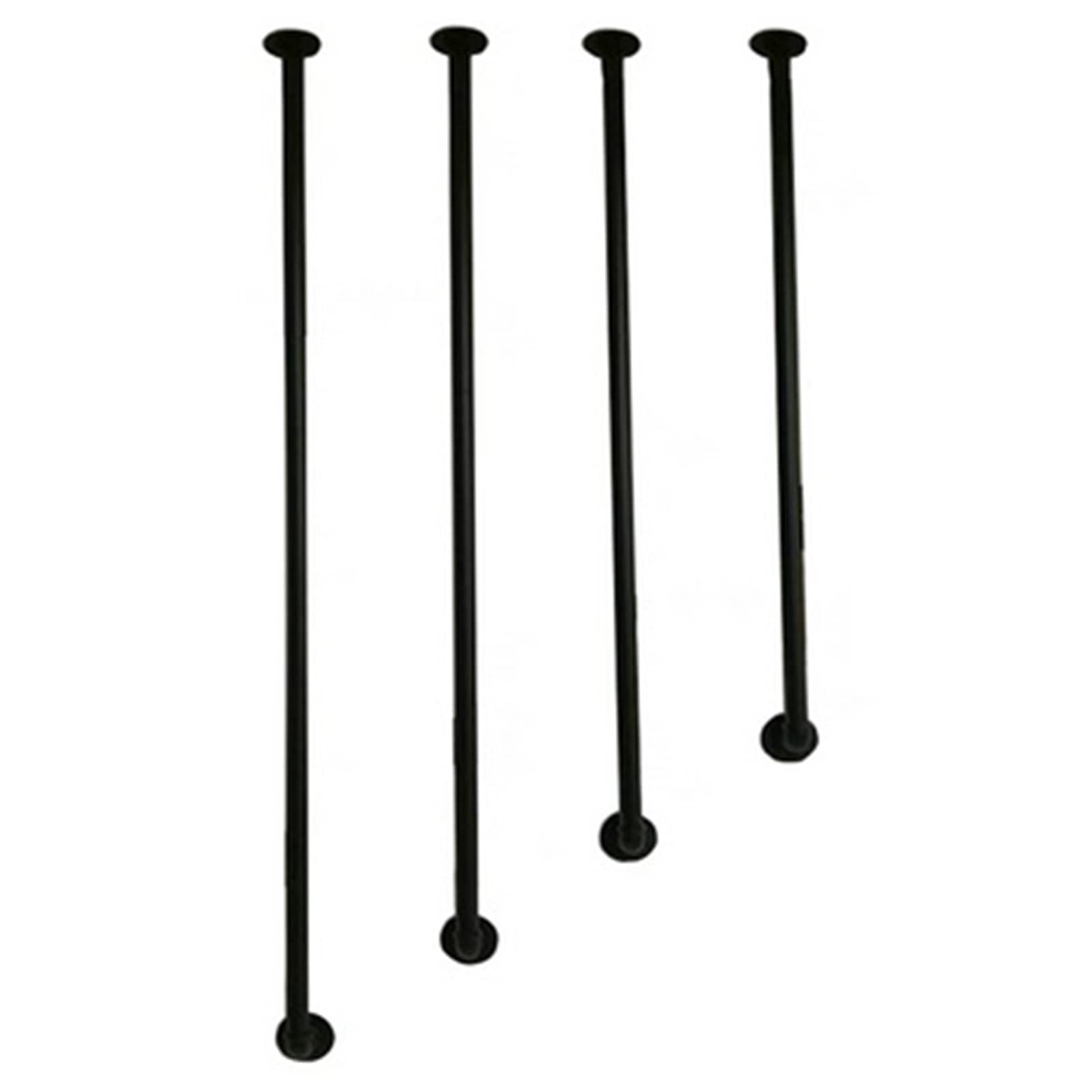 Meiiron Black Handrails For Indoor Stairs, Tall Square Hollow Stair Railing Powder Coated Ceiling Stair Guardrail Duplex Villa Wrought Iron Fence Home Decoration - 1Pc (Size : 145Cm(4.7Ft))