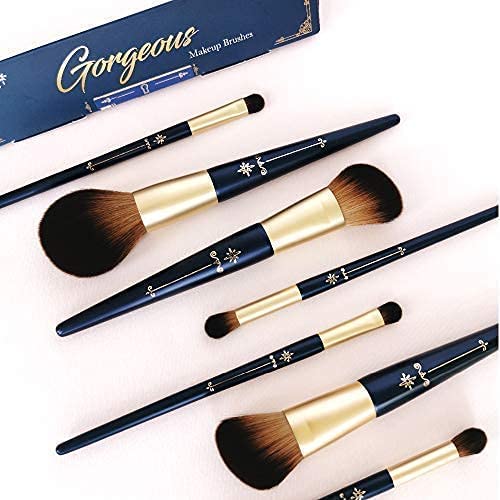 Miniatura 2 de Juego de brochas de maquillaje profesionalcerdas ultrasuaves1 cepillo para polvo, 1 brocha para rubor y 2 pinceles para sombra de ojos GORGEOUS
