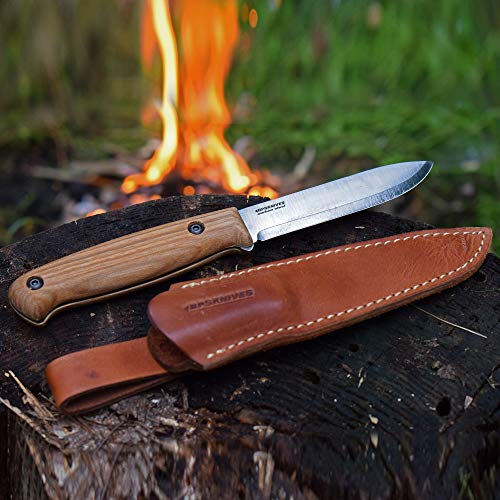 BPS Knives BS1FTS - Vollstahlmesser mit fester Klinge aus scharfem Karbonstahl mit Scheide - Kompaktes Überlebensmesser fürs Freie - Campingmesser – Bild 6