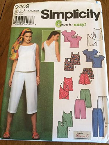 Patron de couture hauts pour femme et short fluide Simplicity 9269