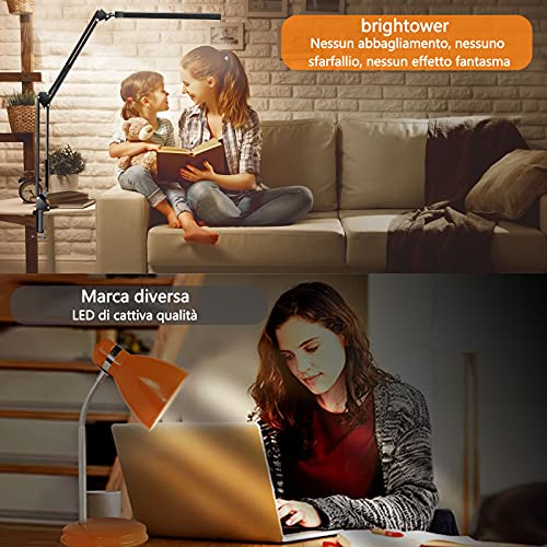 Lampada da scrivania a LED con morsetto