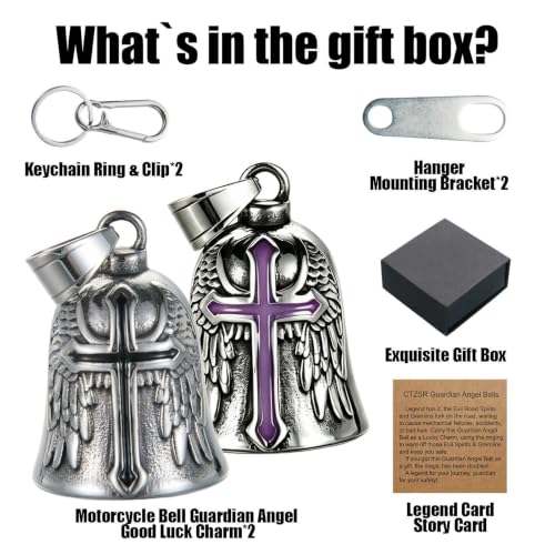 Image of Motorcycle Bell Guardian Angel Gremlin Lucky Charm Gift For Riders