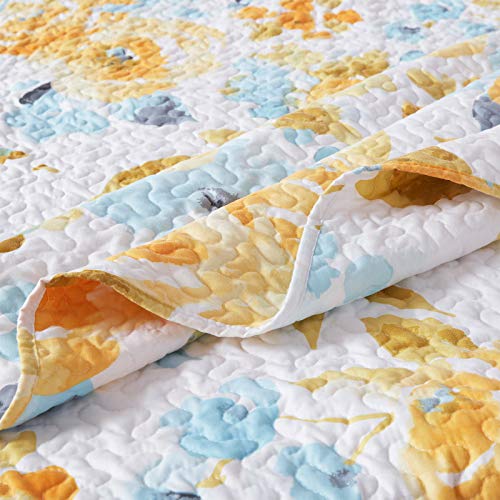 Sunstyle Home Queen Size Quilt Set, Lightweight Microfiber Soft Coverlet Reversible Quilted Pattern Summer Quilt Bedspreads Comforter Set For All Season, 3 Piece Includes 1 Quilt + 2 Shams #TOP5