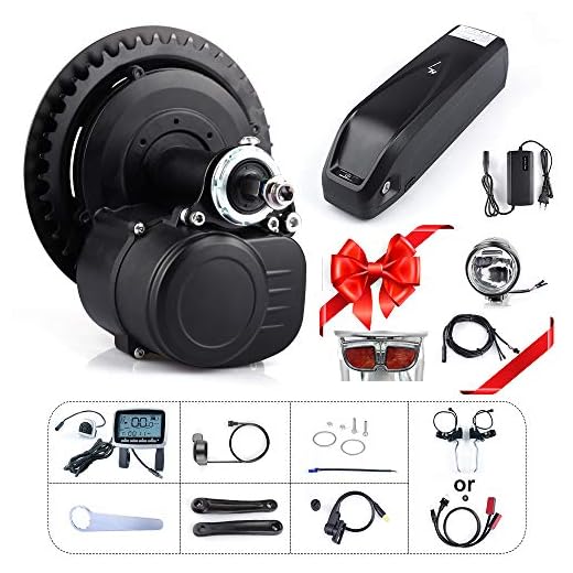 TongSheng TSDZ2 36V 250W 350W 48V 500W Torque Sensored DIY eBike Mid Drive Kit Motor de manivela Bicicleta eléctrica Eléctrica Kit de conversión del Motor Central con 36V/48V bateria