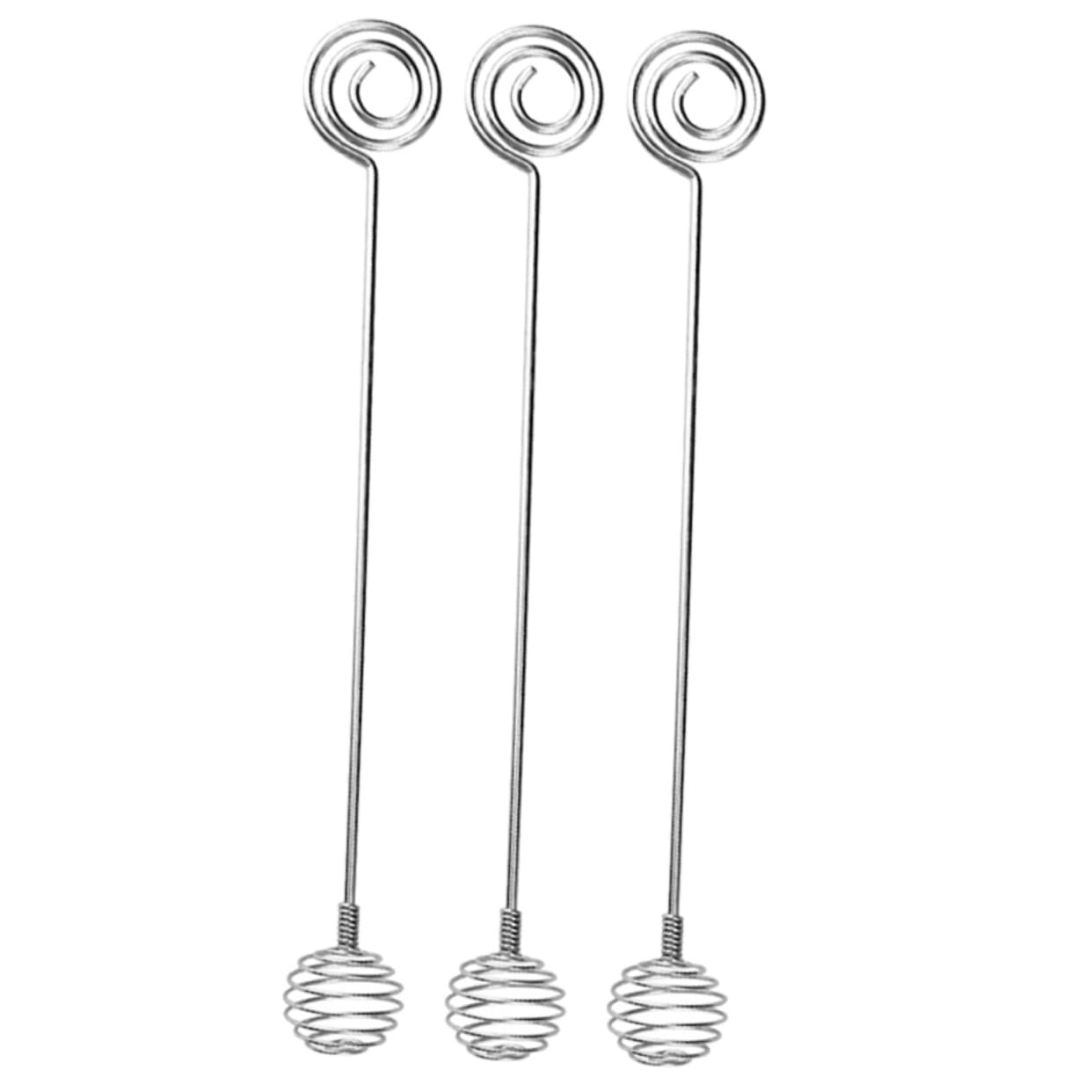 MAGICLULU 3pcs Stainless Steel Honey Dipper Sticks Creative Honey Stirring Rods for Jam Easy to Use Kitchen Utensils present for Housewarming Christmas