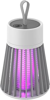 IKFIVQD Electronic Fly Zapper Lamp,Silent LED Mosquito Killer Lamp,Portable Electric Mosquito Repellent Lamp,Mute Electric Bug Zapper,Rechargeable Mosquito Killer,Electric Fly Killer Lamp (02#)