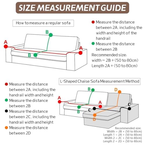 Wasserdichte, rutschfeste Sofadecke, Überwurf für Ledersofa, passend für 3-, 4-, 2-, 1-Sitzer-Couch (#5180 x 260 cm)