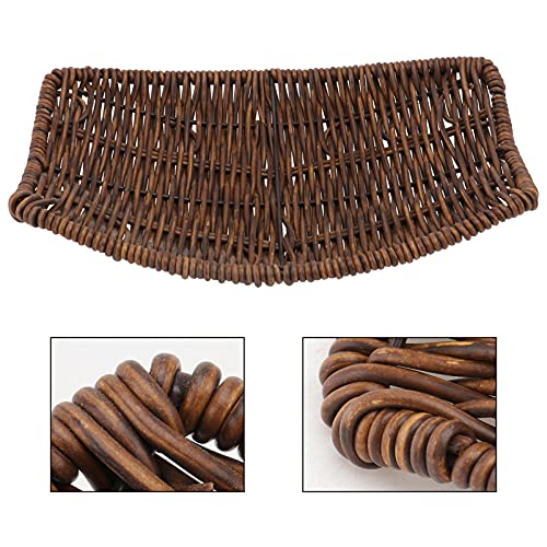 DOITOOL Cesta de armazenamento feita à mão com imitação de ratã, suporte retrô para exibição de pão